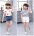 Cô gái denim quần short hè 2020 mới vừa và lớn trẻ em bé gái cotton mặc quần mỏng hoang dã - Quần jean