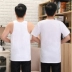 Thương hiệu áo sơ mi hoa cúc cũ trung niên và cao tuổi cotton lót mùa hè nam rộng rãi thấm mồ hôi thấm nước vest cổ tròn tay áo ngắn - Áo vest