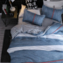 Phong cách bắc âu sọc sheets quilt bìa ký túc xá sinh viên ba mảnh bộ đồ giường bốn mảnh đặt 1.5 1.8 2 m meter Bộ đồ giường bốn mảnh