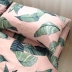 Rừng mưa nhiệt đới cây chuối lá bông vải chéo giường chăn mền chăn gối vỏ giường lily tùy chỉnh làm đôi đơn bốn bộ - Khăn trải giường Khăn trải giường