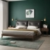 Mới Trung Quốc Nhật Bản Giường Bắc Âu hiện đại tối giản rắn gỗ nhẹ phong cách sang trọng 1,8 m 1,5 m giường đôi phong cách - Giường Giường