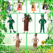 Cây lớn cây nhỏ hiệu suất của trẻ em quần áo rừng ông nội câu chuyện cổ tích trang phục mẫu giáo màu xanh lá cây trình diễn thời trang ...