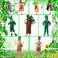 Cây lớn cây nhỏ hiệu suất của trẻ em quần áo rừng ông nội câu chuyện cổ tích trang phục mẫu giáo màu xanh lá cây trình diễn thời trang ... đầm trẻ em cao cấp