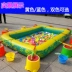 Đồ chơi câu cá hồ bơi đặt inflatable dày pad hồ bơi gian hàng kinh doanh trẻ em câu cá hồ bơi từ hồ bơi gói bé tắm hồ bơi Bể bơi / trò chơi Paddle