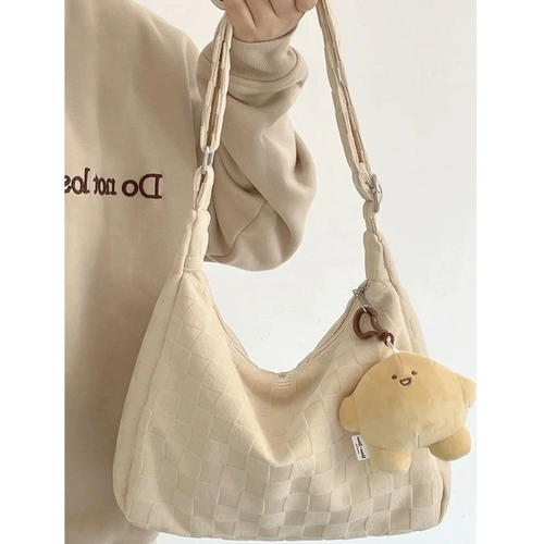 Брендовая вместительная и большая сумка подмышку, сумка через плечо, шоппер, подходит для студента, осенняя