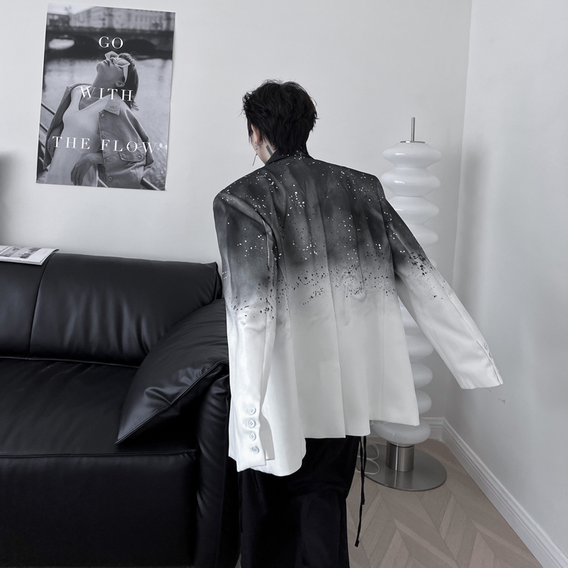 Autumn Suit Men's Korean Style High-end Street Shoulder Pad