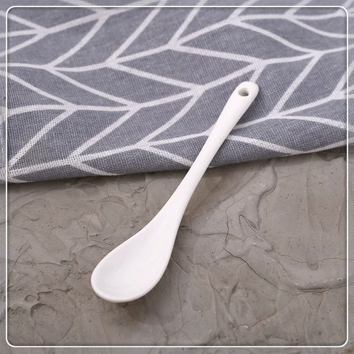 10 высококачественных маленьких суповых ложек Pure White Creative Ceramic Spoon Ресторан