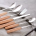 Nhật Bản sáng tạo bằng thép không gỉ xử lý bít tết dao nĩa thìa đũa dài tay khuấy khuấy món tráng miệng muỗng trái cây nĩa - Đồ ăn tối