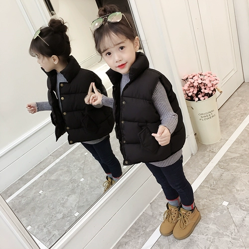 Детский демисезонный утепленный жилет, демисезонная детская куртка для мальчиков с пухом, свободный крой, 2019, в корейском стиле