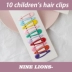 Clip 10 que màu clip 风 色彩 BB clip cô gái dễ thương kẹo màu trẻ em kẹp tóc bangs kẹp tóc phụ kiện - Phụ kiện tóc