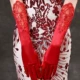 Красный 006 Цветочная перчатка хвоста