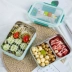 Thép không gỉ Hàn Quốc hộp ăn trưa đôi hộp ăn trưa 2 lớp tách lớp học sinh hộp ăn trưa cách nhiệt trẻ em hộp ăn trưa bộ đồ ăn - Đồ ăn tối