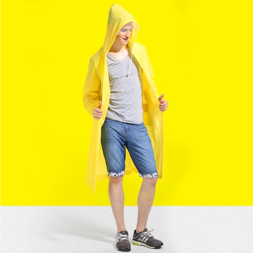 Дорожный длинный водонепроницаемый дождевик подходит для пеших прогулок, увеличенная толщина