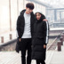 Phần dài mới của Hàn Quốc trong mùa thu và mùa đông của cặp vợ chồng mặc phiên bản Hàn Quốc của tự trồng trọt trùm đầu xuống áo khoác bông áo khoác dành cho nam giới và phụ nữ Trang phục Couple