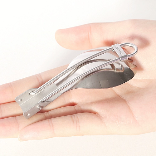 Серебряный серебряный муравей Pure Titanium Складная вилочная экспозиция экспозиция для кемпинга Пикник