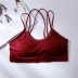 Bảy Ni Ống Top Yoga Sling Đồ Lót của Phụ Nữ Vest Sling Tập Thể Dục Đồ Lót Màu Rắn Không Có Vòng Thép với Ngực Pad