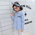 Cô gái sọc áo sơ mi 2018 mùa xuân mới trẻ em Hàn Quốc bông áo sơ mi sọc đại dương áo dài phần thủy triều Áo sơ mi