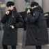 Áo khoác cotton nam dài vừa và dày cho nam 2019 áo khoác mới xuống mùa đông xu hướng Hàn Quốc size lớn - Trang phục Couple Trang phục Couple