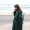 Chống mùa áo khoác màu xanh đậm áo len nữ phần dài mùa thu và áo khoác mùa đông dày của phụ nữ Hàn Quốc phiên bản của áo len mẫu áo dạ đẹp