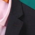 Kloben mùa hè phiên bản Hàn Quốc của bộ đồ hai mảnh retro màu xanh đậm cà phê chấm bi kết cấu cotton và vải lanh mỏng phù hợp với nam - Suit phù hợp ao khoac nam Suit phù hợp
