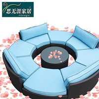 Ngoài trời sofa vải vòng sofa kết hợp bar vườn sân tất cả các sản phẩm nho chấp nhận kỹ thuật đơn đặt hàng ghế nhựa sofa