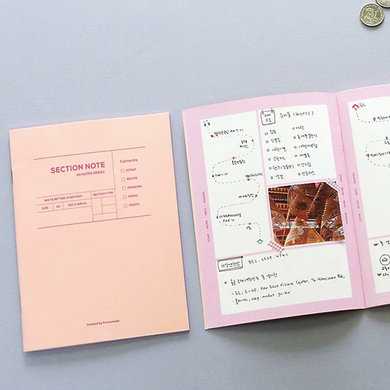 Южная Корея импорт FUNNYMADE Бизнес Офис Динамика План Блип Глип A5 Заметки Noteping Noteping Book