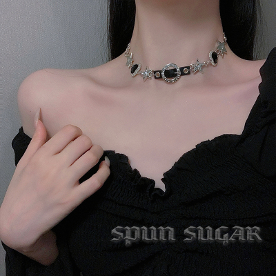 taobao agent Choker, necklace, small design chain for key bag , 2 carat, punk style