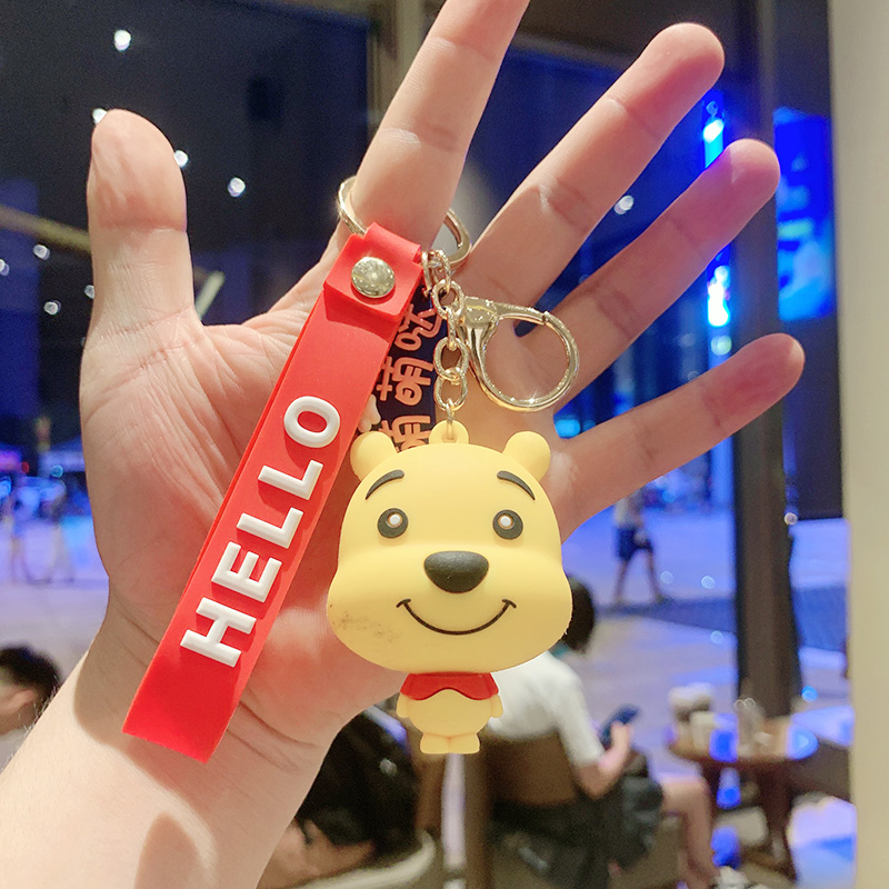 ChampagneCartoon Pendant Doll Key buckle female ins Internet celebrity lovely originality the republic of korea Key chain Ring a bag Small Pendant