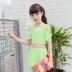 Đồ bơi cho trẻ em Nữ thể thao Hàn Quốc Bảo thủ Váy Boxer Váy liền màu Váy công chúa Váy đi biển - Bộ đồ bơi của Kid đồ bơi elsa Bộ đồ bơi của Kid
