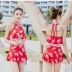 2018bikini áo tắm mới nữ bên bờ biển kỳ nghỉ chia sexy hai mảnh thời trang váy phong cách boxer bơi dress