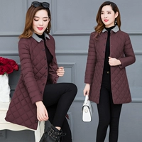 Quần áo cotton chống mùa nữ 2018 mới áo khoác cotton nhẹ nữ dài Phần mỏng phiên bản Hàn Quốc của áo khoác cotton mùa đông cỡ lớn áo phao burberry nữ chính hãng