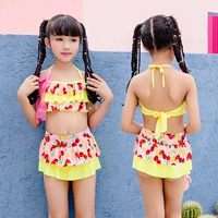 Trẻ em chia áo tắm bé gái hai bộ bikini công chúa dễ thương Hàn Quốc váy đi biển ở trẻ em lớn quần bơi bé trai