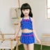 Phiên bản Hàn Quốc của bộ đồ bơi bé gái hai mảnh công chúa váy công sở thoải mái tóm tắt bikini bơi biển ở trẻ em lớn Bộ đồ bơi của Kid