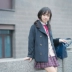 2018 mùa thu và mùa đông phụ nữ mới của len nhỏ áo khoác nữ sinh viên Nhật Bản JK đồng phục ngắn áo len nữ áo khoác đôi nam nữ Áo khoác ngắn