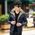 Áo khoác da nam PU Winter Youth Motorcycle Jacket Trend Plus Velvet Dày Trùm da Áo khoác nam Hàn Quốc Slim - Quần áo lông thú