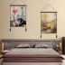 Trung quốc sen tấm thảm phòng khách sofa trang trí tường tranh cotton linen art painting home phòng ngủ treo vải nền vải