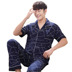 Của nam giới đồ ngủ ngắn tay áo quần cotton mùa hè mỏng trung niên xl bông mùa xuân mùa hè nhà dịch vụ bộ Bộ Pajama