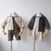 Áo khoác nhung trẻ em 2019 mùa thu mới bé trai và bé gái áo khoác cashmere cho bé áo khoác hàn quốc - Áo khoác