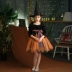 Halloween trẻ em trang phục bé gái phù thủy hóa trang trang phục mẫu giáo phù thủy trang phục cosplay ngày halloween Trang phục haloween