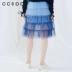 CCDD mùa thu sản phẩm mới truy cập chính hãng thời trang giản dị cá tính màu gradient váy nữ sợi váy váy - Váy