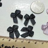 Чистая рука с пурпурной серой черной мини -лентой маленькой лук DIY одежда Вспомогательные материалы 1 кусок около 100