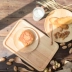 Nhật bản pallet gỗ cao su hình chữ nhật tấm gỗ đĩa cup tray lớn rắn tấm gỗ pastry tấm bánh