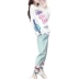 Phụ nữ mang thai mùa xuân và mùa thu 2019 mùa thu phiên bản Hàn Quốc của áo len chữ lỏng Phụ nữ mang thai thể thao giản dị hai mảnh - Áo thai sản Áo thai sản