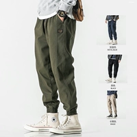 Демисезонные трендовые универсальные повседневные брюки, спортивные штаны, в корейском стиле, свободный прямой крой