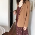Áo khoác nữ kiểu dáng hoang dã retro, áo ngực đơn phiên bản Hàn Quốc sang trọng, màu sắc sang trọng đi lại 2018 mùa thu mới áo khoác nữ hàn quốc Business Suit
