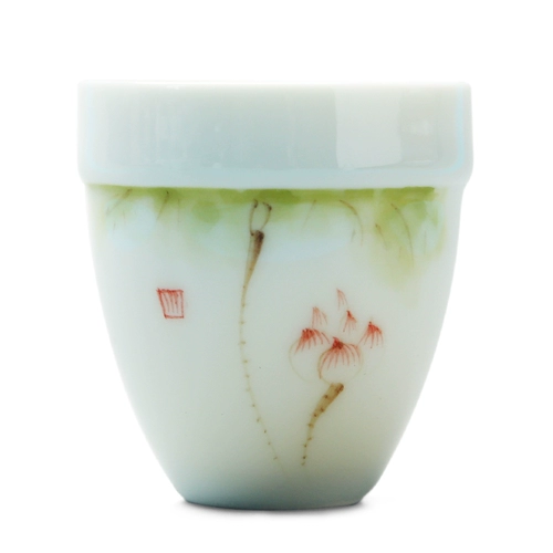 Чуан Пу чайная чашка керамика Celadon Рука -поднята под глазурью Color Cup Cup One Cup Master Cup Black Tea Cup