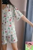 Crayon Shinchan Đồ Ngủ Mùa Hè của Phụ Nữ Đặt Bông Ngắn Tay Áo Ba mảnh Hàn Quốc Mềm Cô Gái Có Thể Mặc Kích Thước Lớn Dịch Vụ Nhà