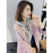 Nhà ga châu Âu 2019 mùa thu mới Hàng hóa châu Âu phiên bản Hàn Quốc của thời trang lỏng áo dài len màu hồng quần áo nữ - Trung bình và dài Coat