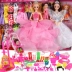 Hey bản thân mình Barbie Girl Gift Set chúa Castle lớn đồ chơi quá khổ quần áo ngủ biệt thự Đồ chơi búp bê