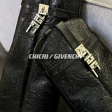 Chi | Givenchy/Givenchy's Новые дамы длинных ботинок скульптировать женские ботинки Серебряный замок